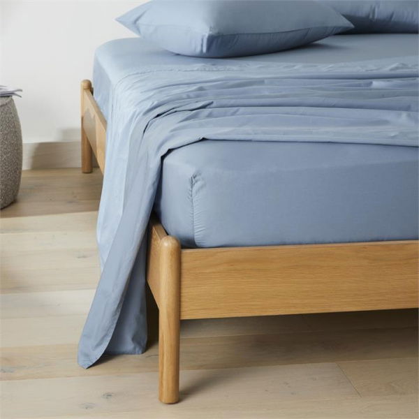 Adairs Worlds Softest Cotton Bluestone Sheet Set - Blue (Blue Double)