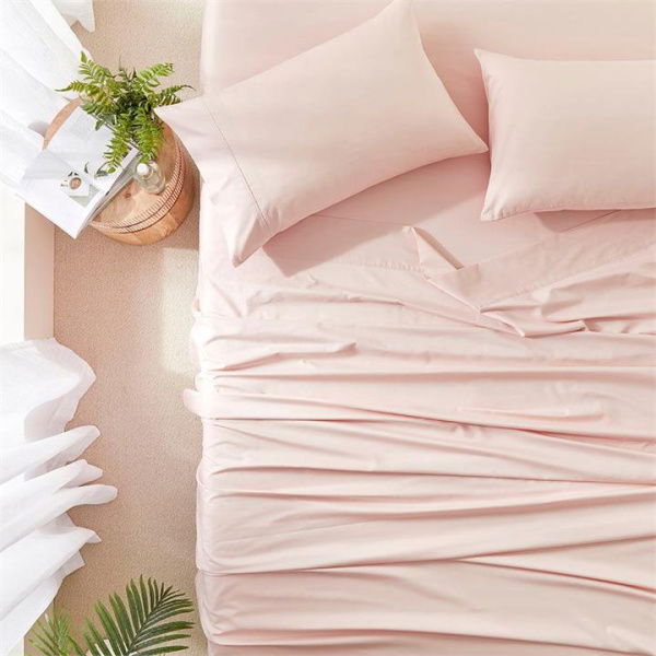 Adairs Worlds Softest Cotton Crystal Pink Sheet Set (Pink Queen)