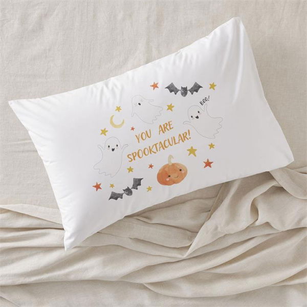 Adairs White Pillowcase You Are Spooktacular Kids Text Pillowcase White