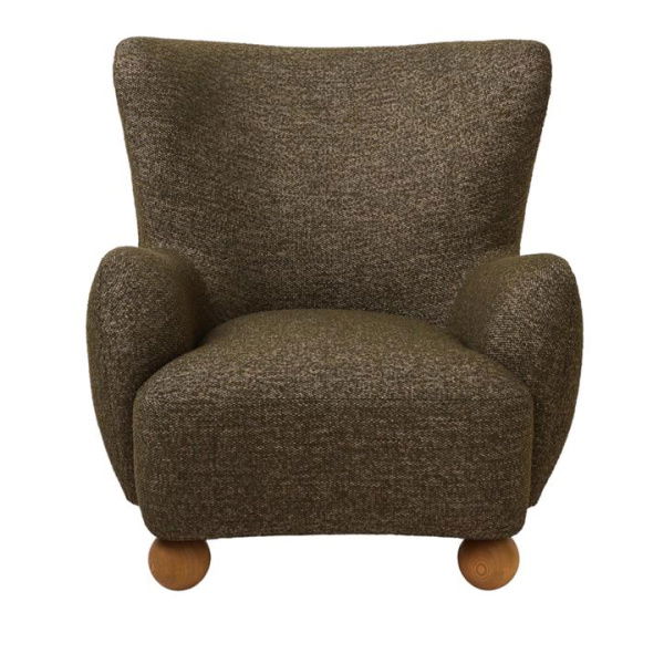 Adairs Zeus Moss Lounge Chair - Green (Green Chair)