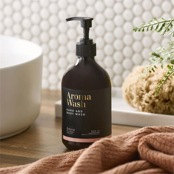 Adairs Black Aroma Wash Retreat Hand & Body Wash