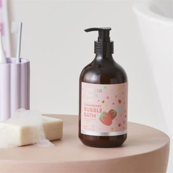 Aroma Wash Strawberry Bubble Bath 500ml - Pink By Adairs (Pink Soap)