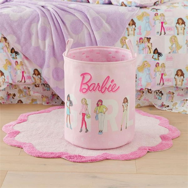 Barbie Mattel Kind Vibes Printed Basket - Pink By Adairs (Pink Basket)