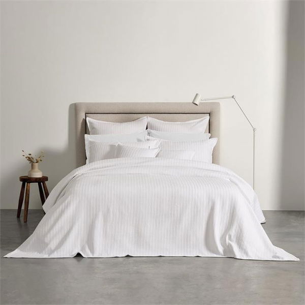 Adairs White Bianca Evora Queen/King Coverlet Set Separates