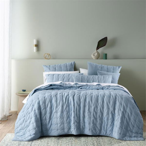 Bianca Blue Langston Comforter Set Separates Queen/King By Adairs