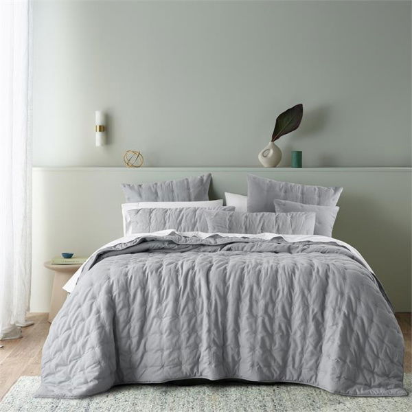 Adairs Grey Bianca Langston Silver Queen/King Comforter Set Separates