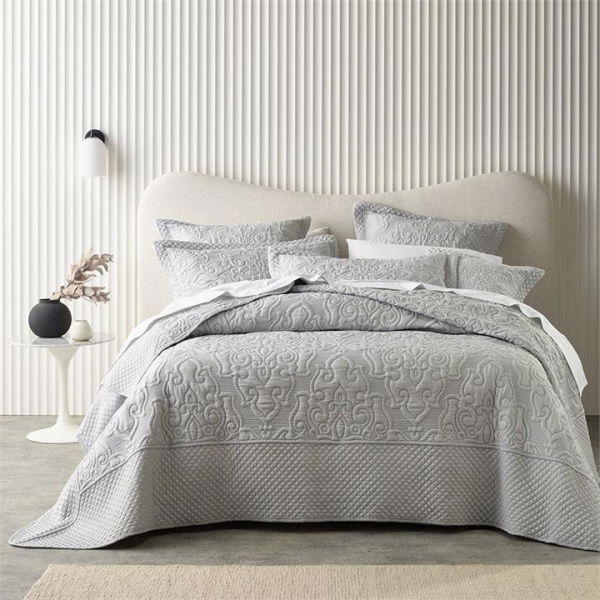 Adairs Grey European Pillowcase Each Bianca Laurent Silver