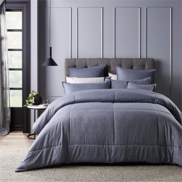 Bianca Blue Maynard Blue Comforter Set Super King By Adairs