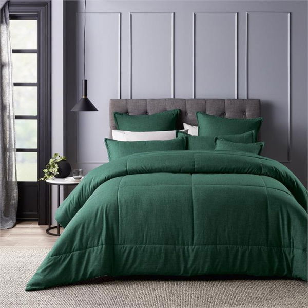 Bianca Maynard Green Comforter Set Separates By Adairs (Green Super King)