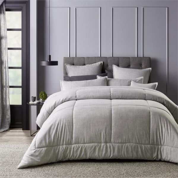 Adairs Grey Super King Bianca Maynard Grey Comforter Set