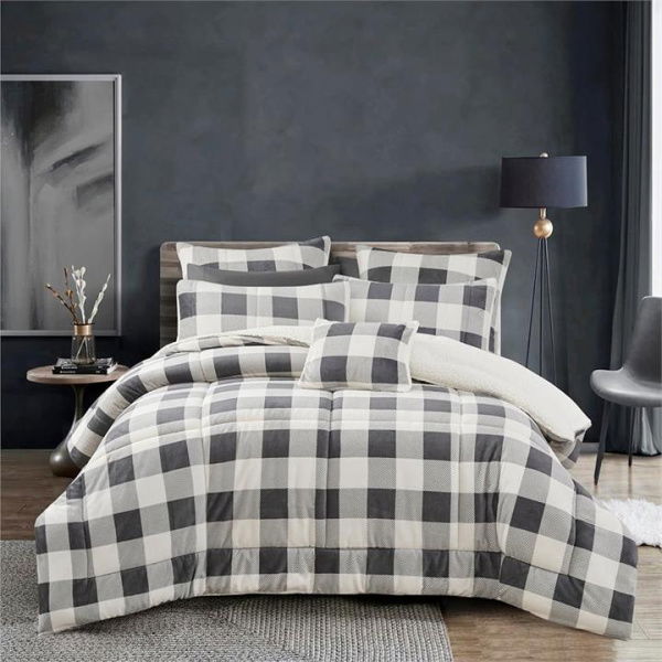 Bianca Grey Queen/King Naya Grey Comforter Set Separates