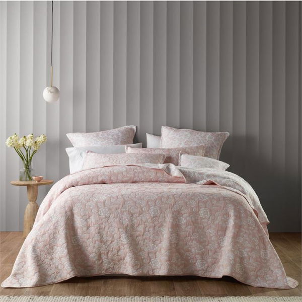 Adairs Pink Bianca Provence Blush Bedspread Set Separates European Pillowcase Each