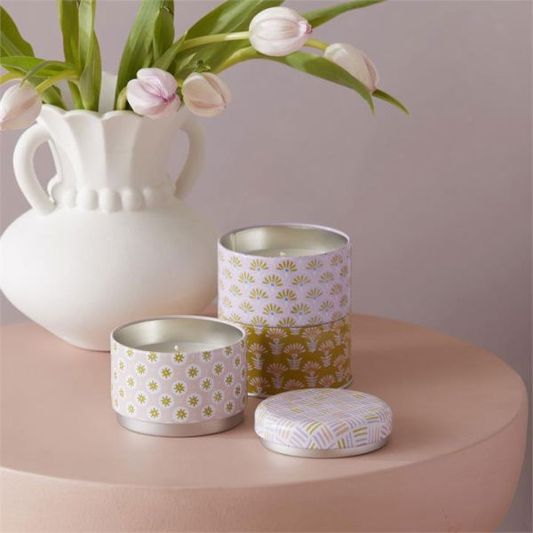 Boheme Lilac Stacker Candle 450g (Lilac Set of 3)