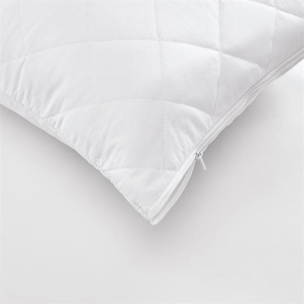 Clear Sleep Cotton Quilted Pillow Protector - White By Adairs (White Standard Pillow Protector)