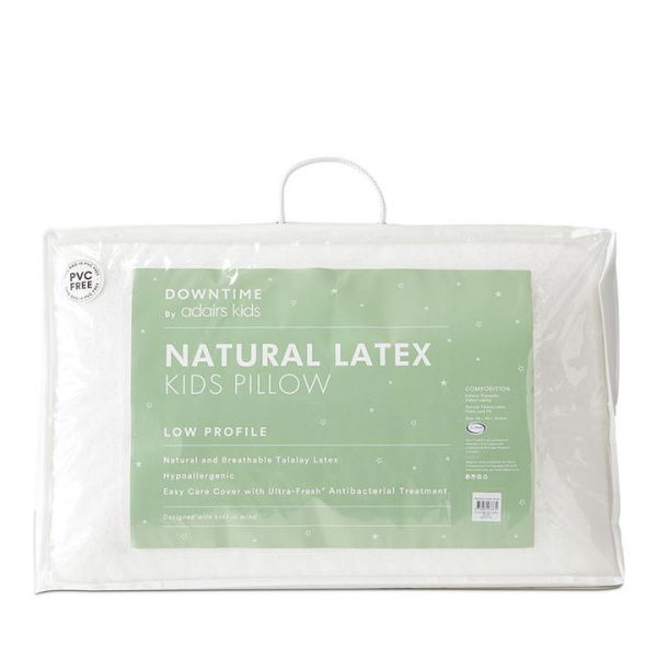 Downtime Kids Low Profile Latex Pillow - White By Adairs (White Pillow)