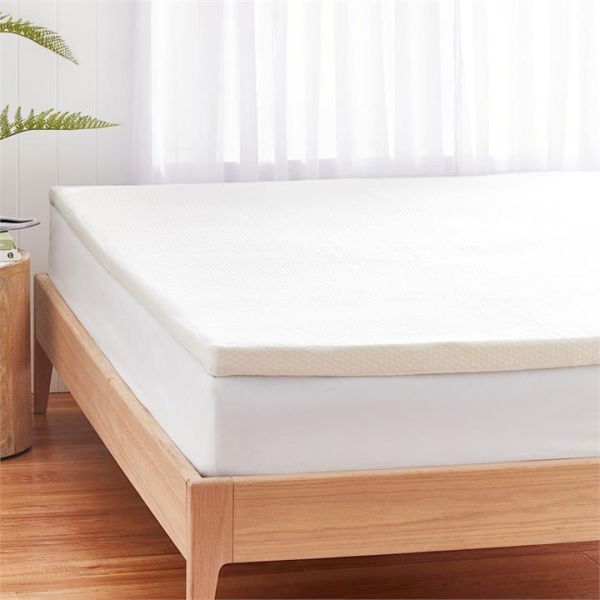 Downtime White Queen Memory Foam Mattress Topper