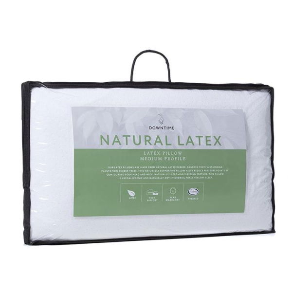 Downtime White Natural Latex High Profile Pillow By Adairs