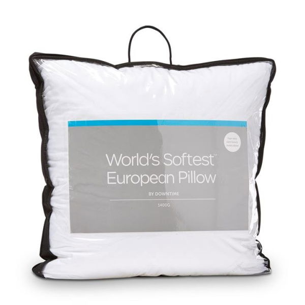 Adairs White European Pillow Downtime Worlds Softest