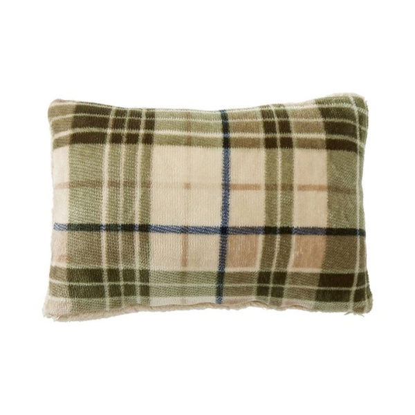 Fetch Green Maisy Biscuit & Forest Check Pet Pillow By Adairs