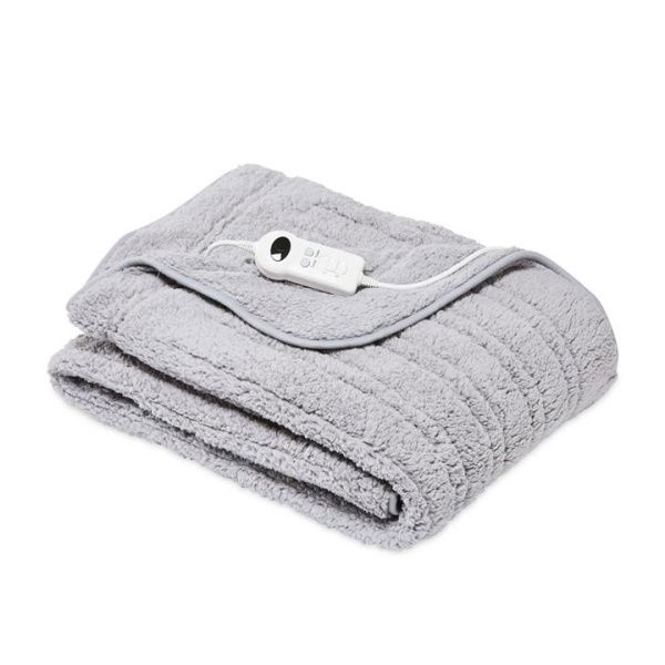 Gainsborough Sherpa Ash Grey Heated Blanket By Adairs (Grey Electric Blanket)