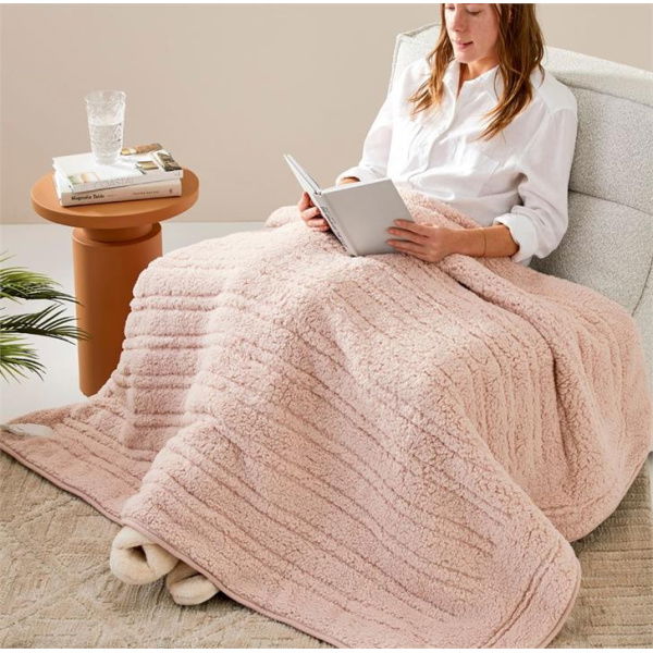 Gainsborough Sherpa Palest Pink Heated Blanket By Adairs (Pink Electric Blanket)