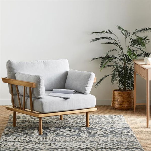 Adairs Whisper Grey 110x83x90cm Copenhagen Chair