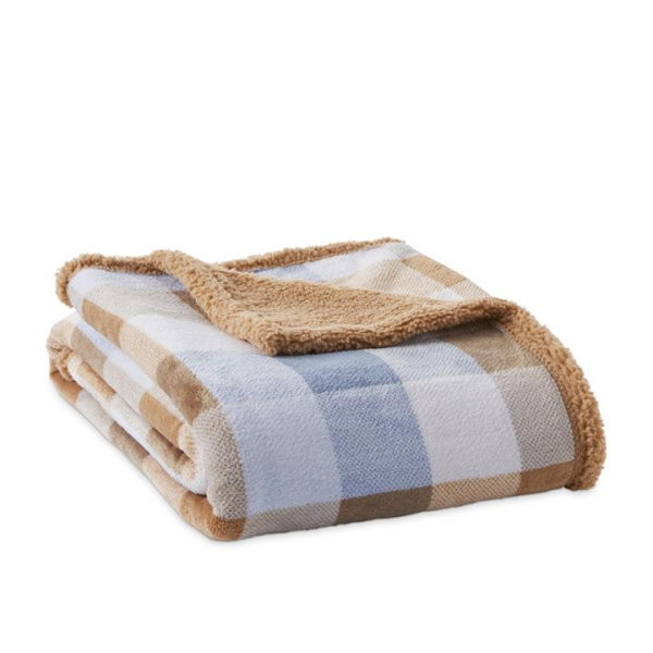 Maisy Bailey Check Pet Blanket - Brown (Brown Blanket)