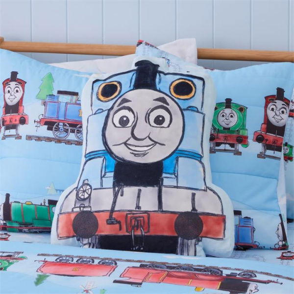 Mattel Thomas The Tank Cushion - Blue By Adairs (Blue Cushion)