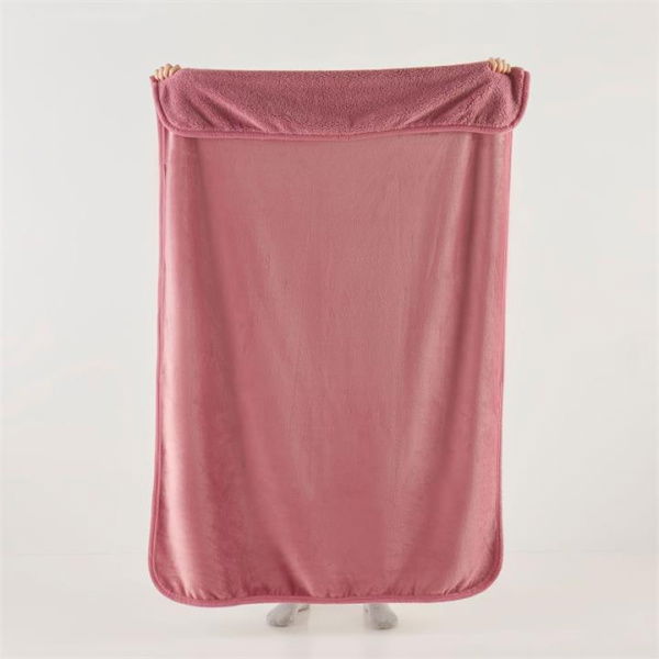 Sherpa Heather Throw - Pink (Pink Throw)