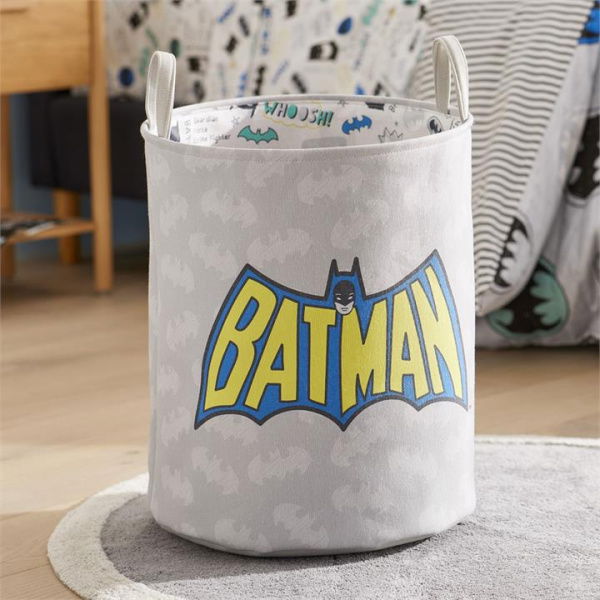 Warner Bros Grey Batman Printed Basket By Adairs