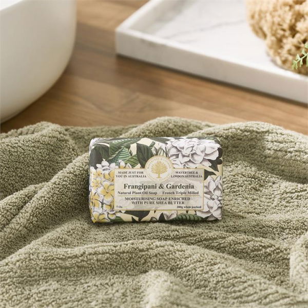 Adairs Green Wavertree & London Soap Bar Frangipani & Gardenia