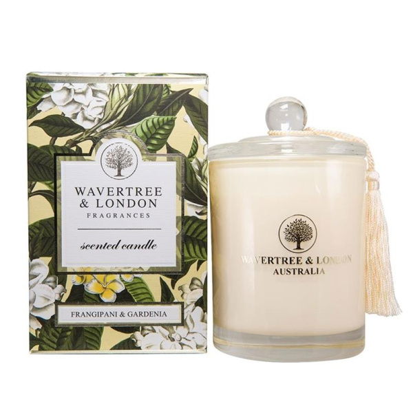 Wavertree & London Soap Bar Range 360g Frangipani & Gardenia Candle - White By Adairs (White Candle)