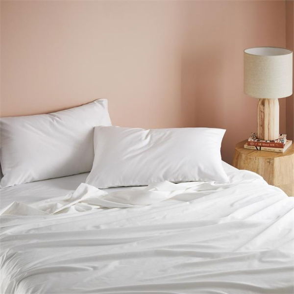 Worlds Softest Cotton Sheets 500TC Pima Worlds Softest Cotton White Sheet Separates By Adairs (White King/Super King)