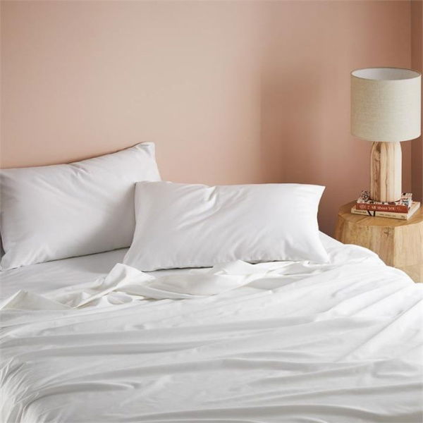 Adairs White Single/King Single Worlds Softest Cotton Sheets 500TC Pima White Sheet Separates