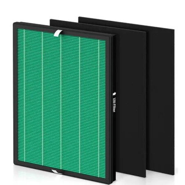 1 Pack 150 True HEPA Replacement Filter Set for Coway Airmega 150 Air Purifi er with 2 Activated Carbon Filters, Part Number AP-1019C-FP