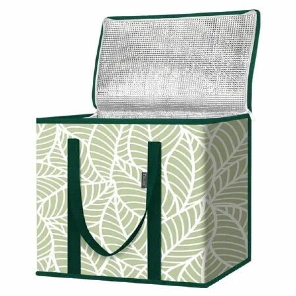 1 Pack Insulated Reusable Grocery Bags,Large Collapsible Cooler Bag For Food Delivery,Sturdy Storage Shopping Tote For Supermarket Catering