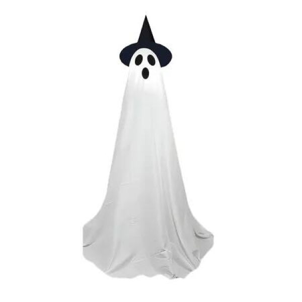 1 Pack Large Light Up Spooky Ghosts with Remote Control Outdoor Halloween String Lights Decor for Front Door Porch Yard