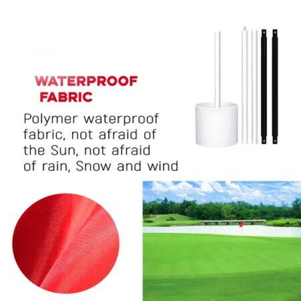 1-pack Mini Golf Flagstick with Red Flag and White Yardage Numbers - Perfect for Indoor and Outdoor Practice