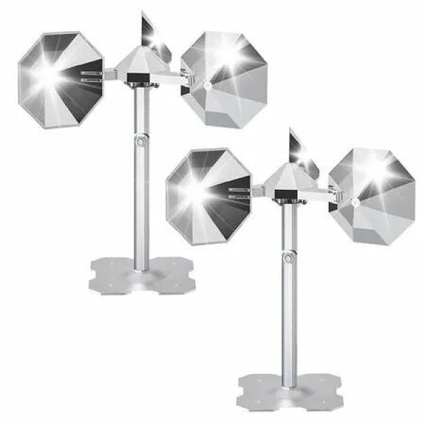 1 Pack Silver Wind Powered Spinning Bird Scare Reflector, Bird Deterrent to Keep Pigeons, Woodpeckers & Seagulls Away for Garden Patio Yard
