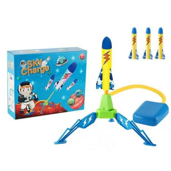 1 Pack Stomp Launchers And 3 Foam Rockets Rocket Launch Toys Fun Outdoor Game