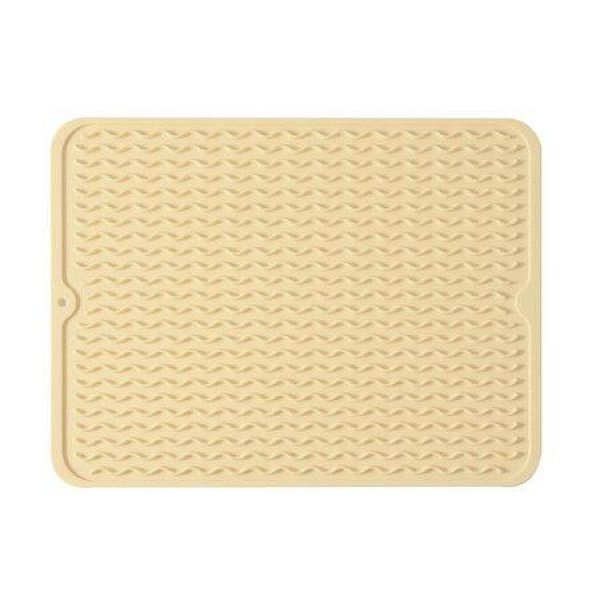 1 pack Yellow 30*40cm Silicone Dish Drying Mat for Multiple Usage,Easy clean,Eco-friendly,Heat-resistant,for Counter,Sink,Refrigerator or Drawer liner