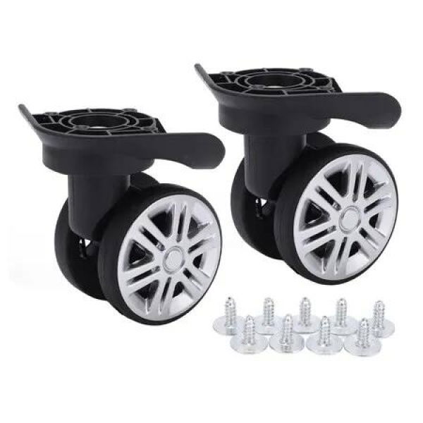 1 Pair Luggage Suitcase Wheels,Trunk Wheels,Luggage Wheel Spare Part Universal Wheel Replacement Luggage Suitcase Wheels for Luggage Suitcase Trolley,Mute Double Row Wheels