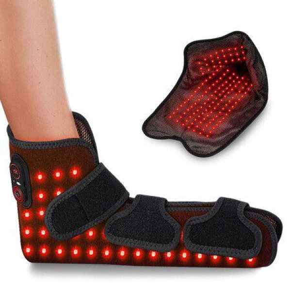 1 PCS Wireless Red Light Massager Wrap Dual Use Ankle Elbow 153 LED Beads 5000mAh 660nm 3 Heat Settings Timer Relief