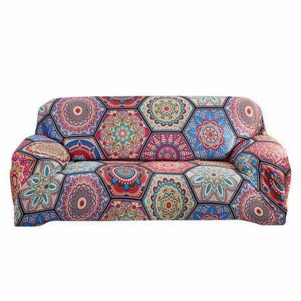 1 Seater Elastic Sofa Cover Bohemian Digital Printing Chair Seat Protector Stretch Couch Slipcover Accessories Decorations#3