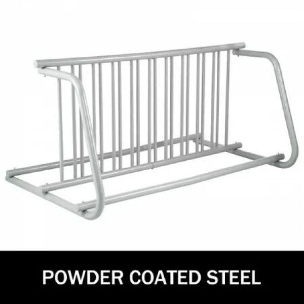 10 Holders Floor Bike Rack 59' Length All-Steel Grid Bike Rack 10-Bike Capacity Dual-Side Storage Stand for Garages Streets Yards Bike Events