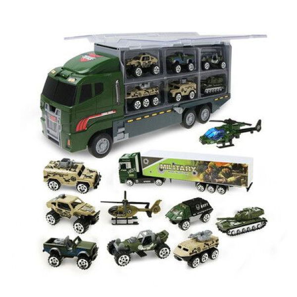 10 In 1 Military Vehicle Truck For Toddlers Mini Carrier Truck Battle Toy Set For 3 Year Old Boys