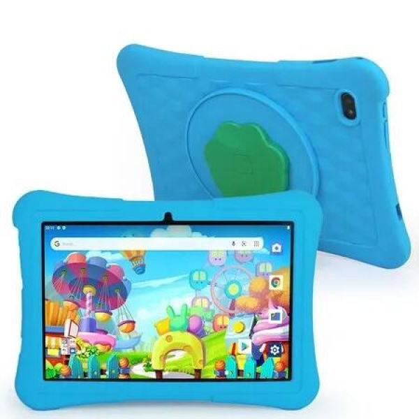 10 Inch Android 13 Kids Tablet 4GB RAM 128GB ROM Parental Control Pre-Installed Apps Educational Learning Tablet Case