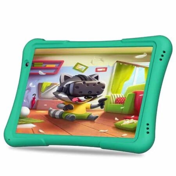 10 inch Kids Tablet Android 14 with 4GB RAM,32GB ROM, Large HD IPS Display,WiFi 6,Dual Camera,Bluetooth Tablets for Kids Ages 3-7(Green)