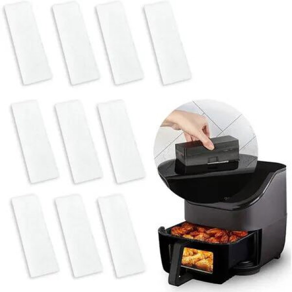 10 Pcs Air Fryer Replacement Filters for 6QT Instant Vortex Plus Air Fryer with Clear Cook and Odor Erase, Replacement Odor Erase Air Filters