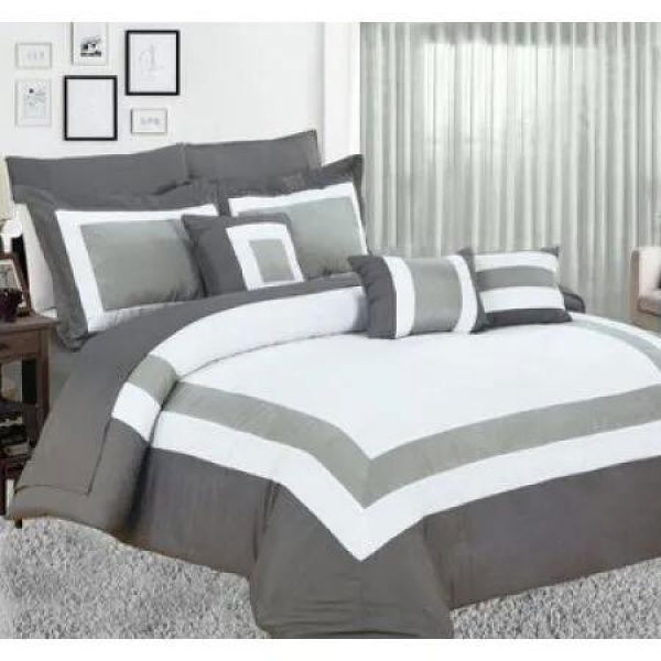 10 piece comforter and sheets set queen charcoal